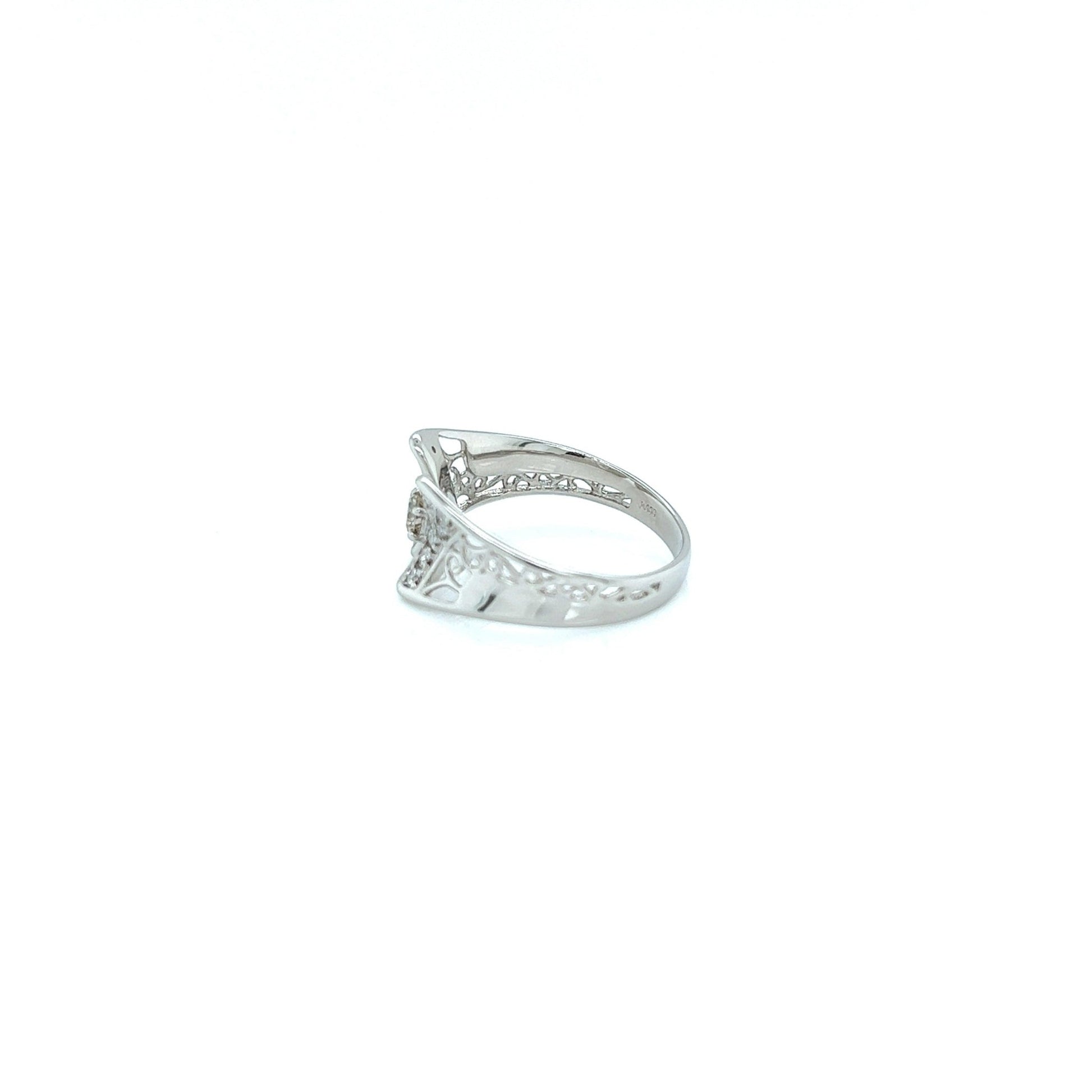 Hollow Ribbon Ring 0.3ct - JMW Jewelry Wholesale