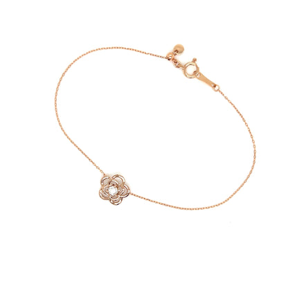 Hollow Rose Bracelet 0.08ct - JMW Jewelry Wholesale