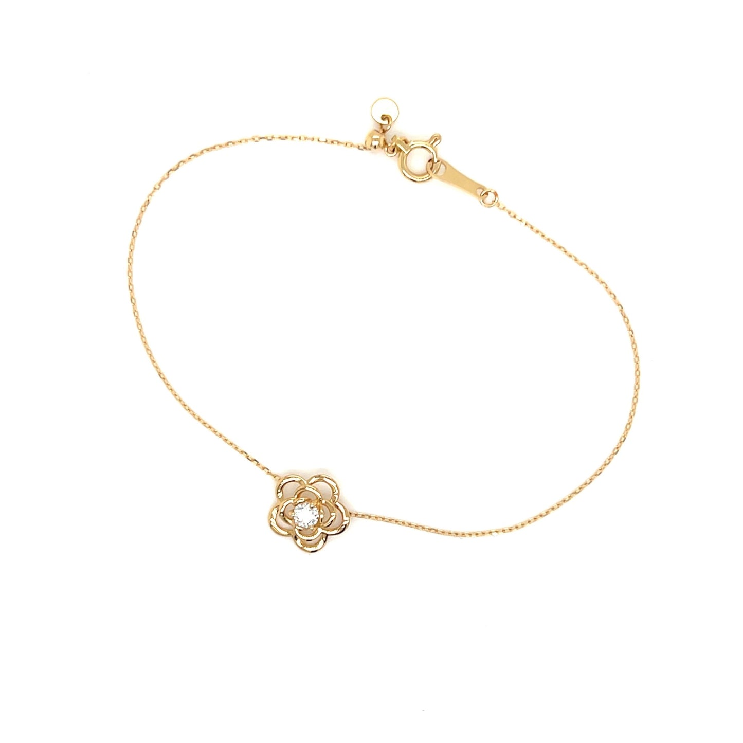 Hollow Rose Bracelet 0.08ct - JMW Jewelry Wholesale