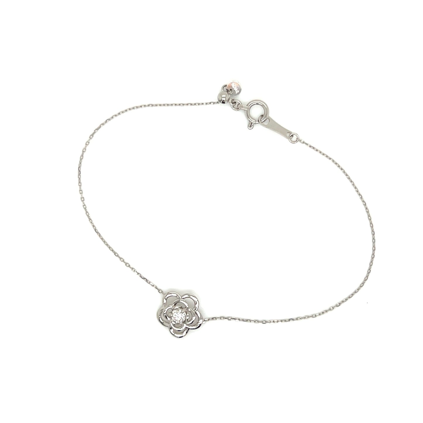 Hollow Rose Bracelet 0.08ct - JMW Jewelry Wholesale