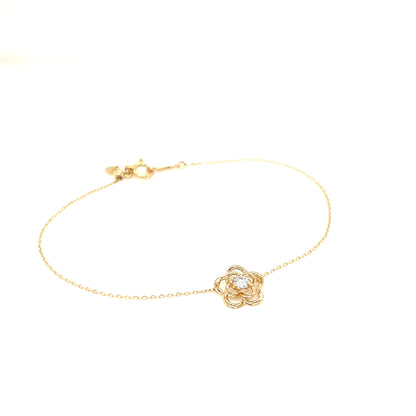Hollow Rose Bracelet 0.08ct - JMW Jewelry Wholesale