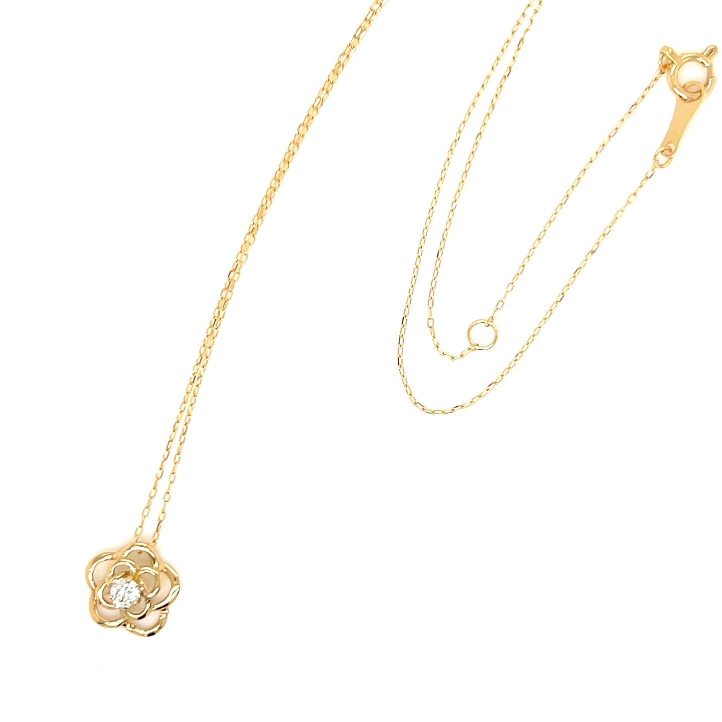 Hollow Rose Necklace 0.08ct - JMW Jewelry Wholesale