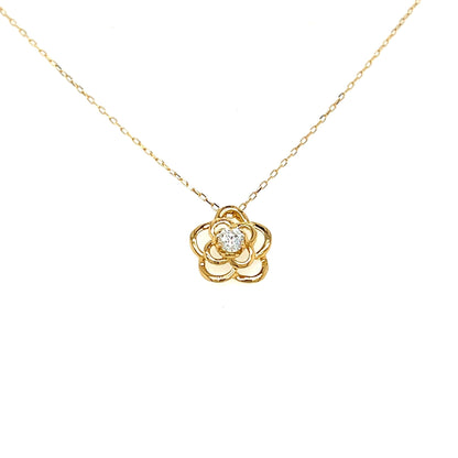 Hollow Rose Necklace 0.08ct - JMW Jewelry Wholesale