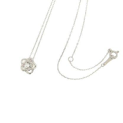 Hollow Rose Necklace 0.08ct - JMW Jewelry Wholesale