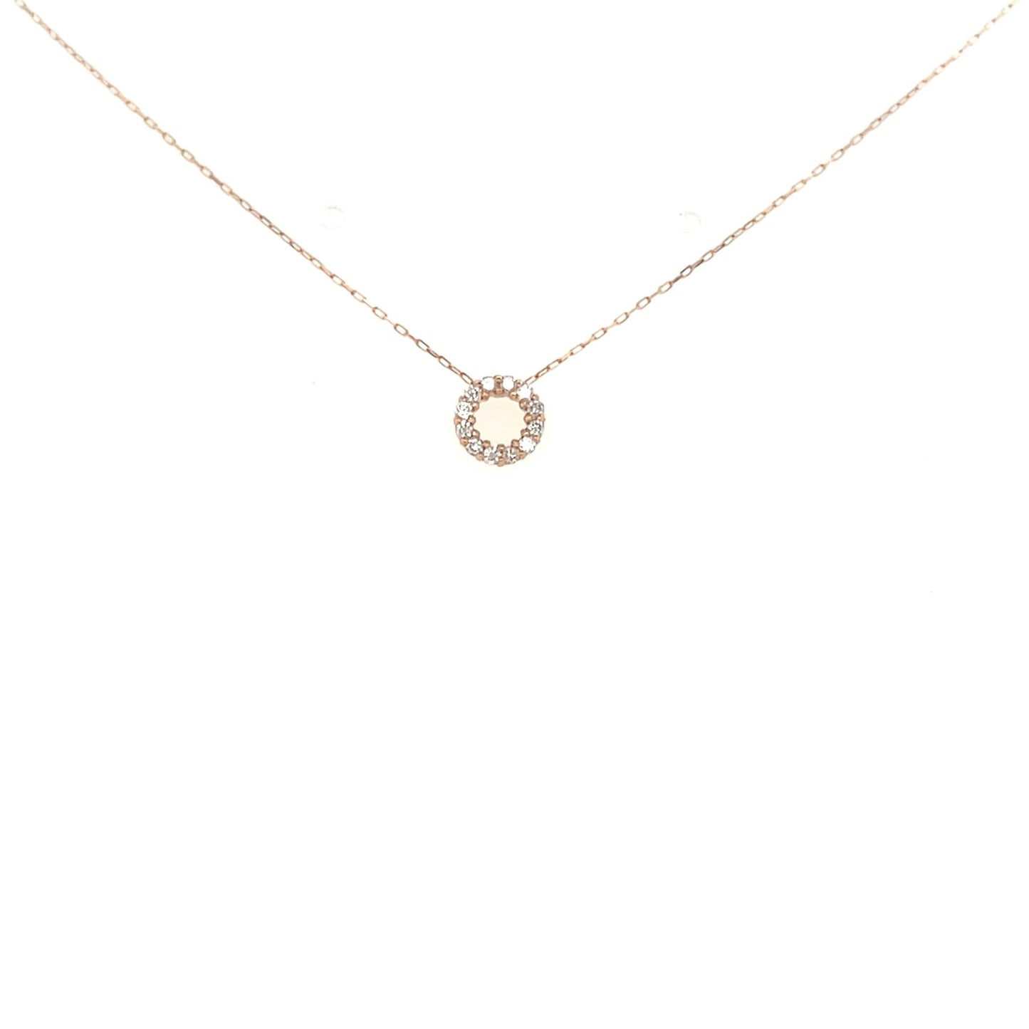 Hollow Round Necklace 0.08ct - JMW Jewelry Wholesale
