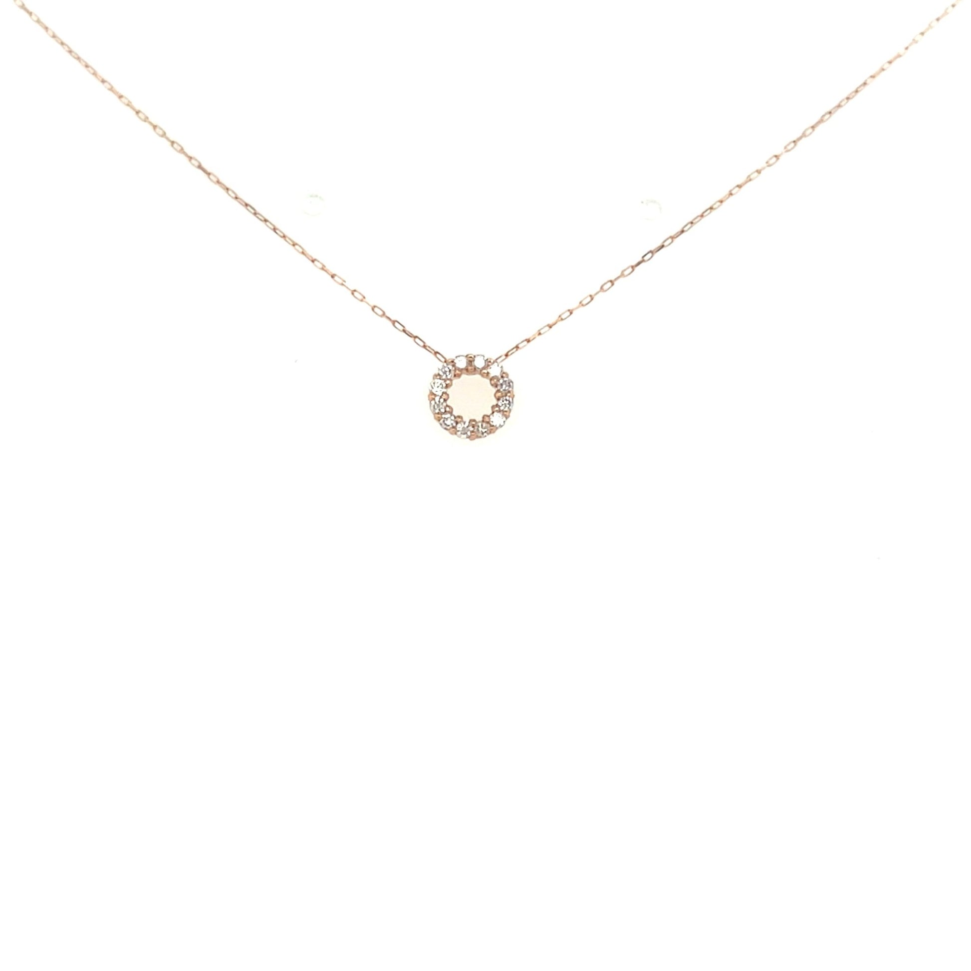 Hollow Round Necklace 0.08ct - JMW Jewelry Wholesale