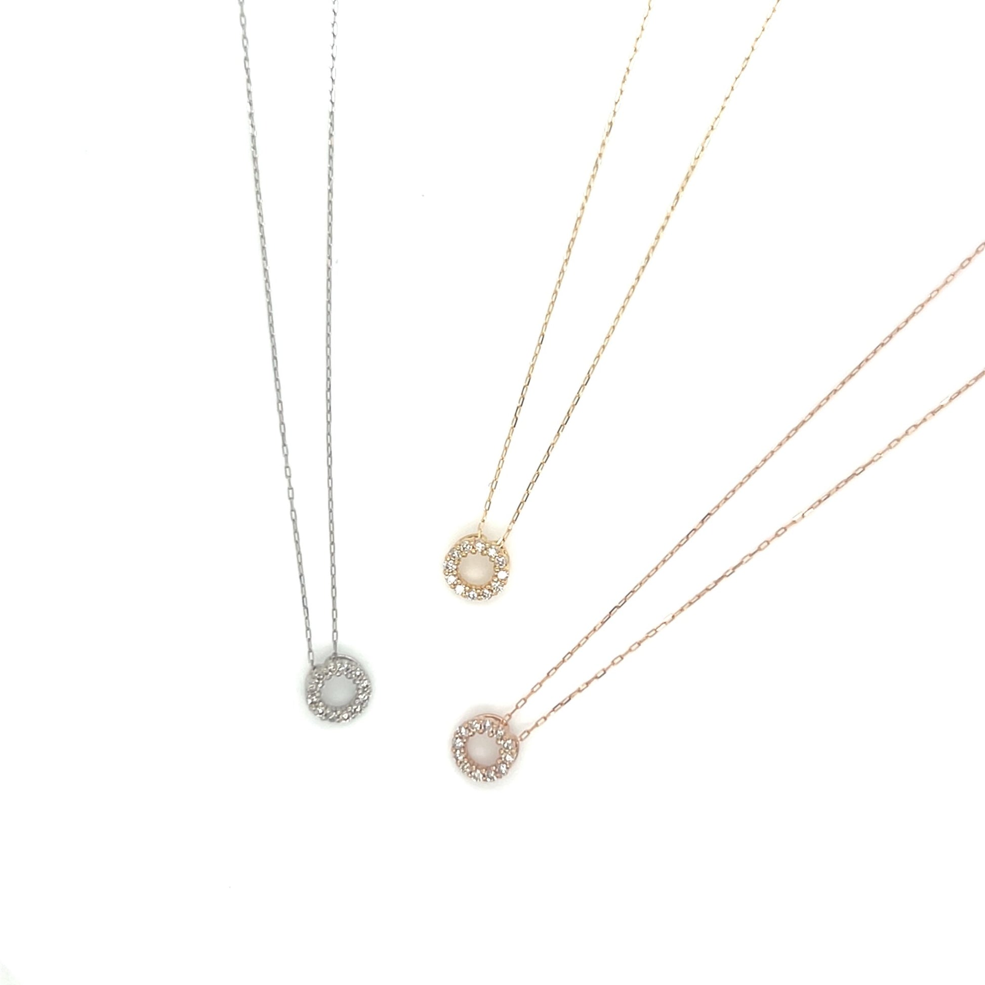 Hollow Round Necklace 0.08ct - JMW Jewelry Wholesale
