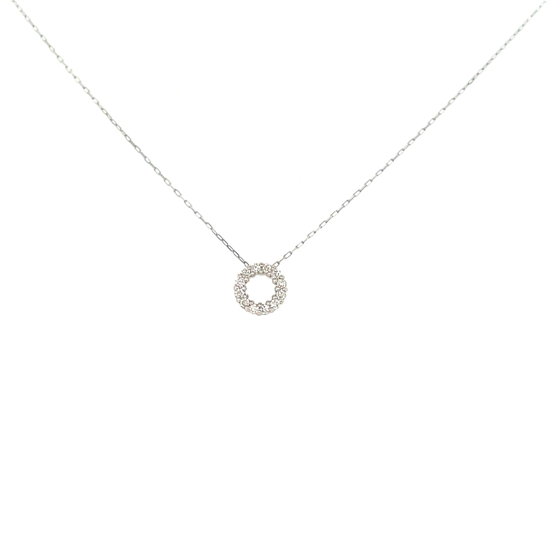 Hollow Round Necklace 0.08ct - JMW Jewelry Wholesale