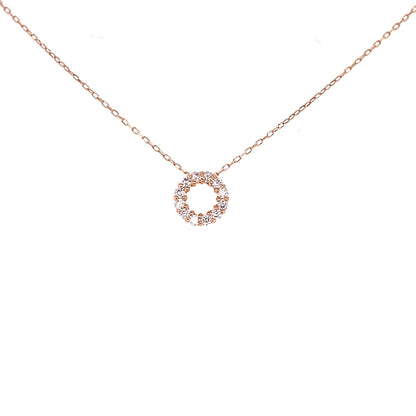 Hollow Round Necklace 0.1ct - JMW Jewelry Wholesale