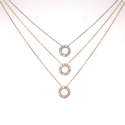 Hollow Round Necklace 0.1ct - JMW Jewelry Wholesale