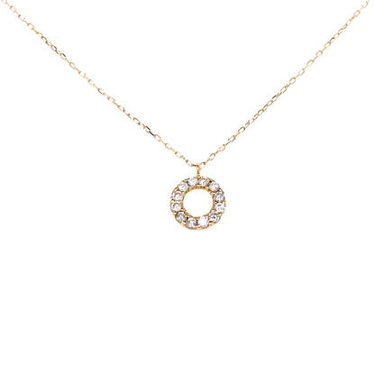 Hollow Round T Necklace 0.1ct - JMW Jewelry Wholesale