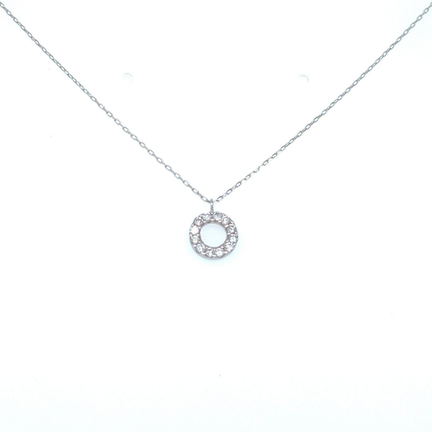 Hollow Round T Necklace 0.1ct - JMW Jewelry Wholesale