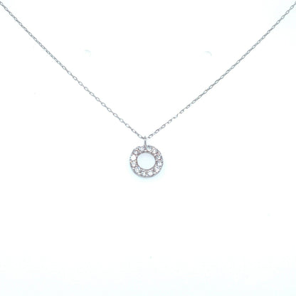 Hollow Round T Necklace 0.1ct - JMW Jewelry Wholesale