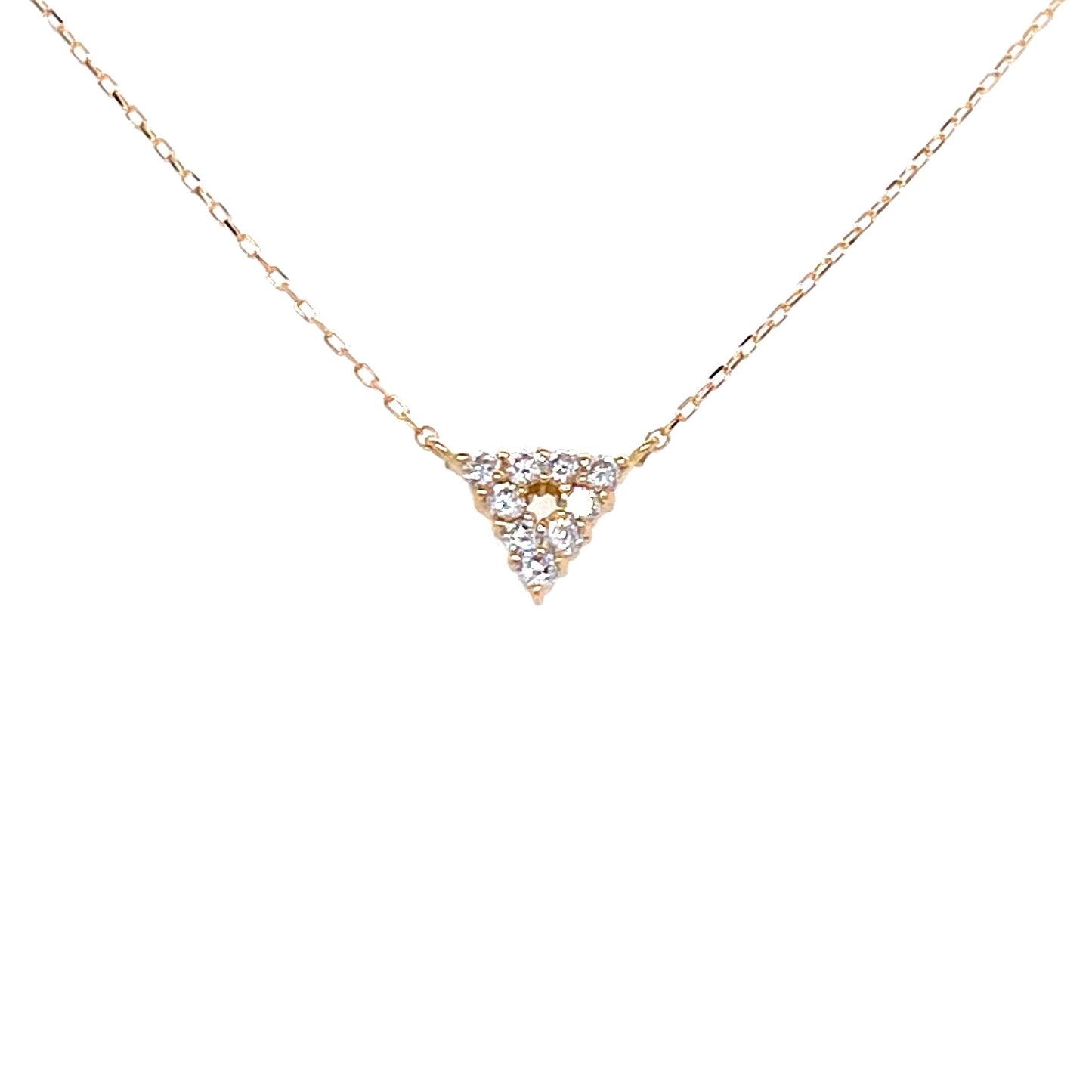 Hollow Triangle Necklace 0.1ct - JMW Jewelry Wholesale