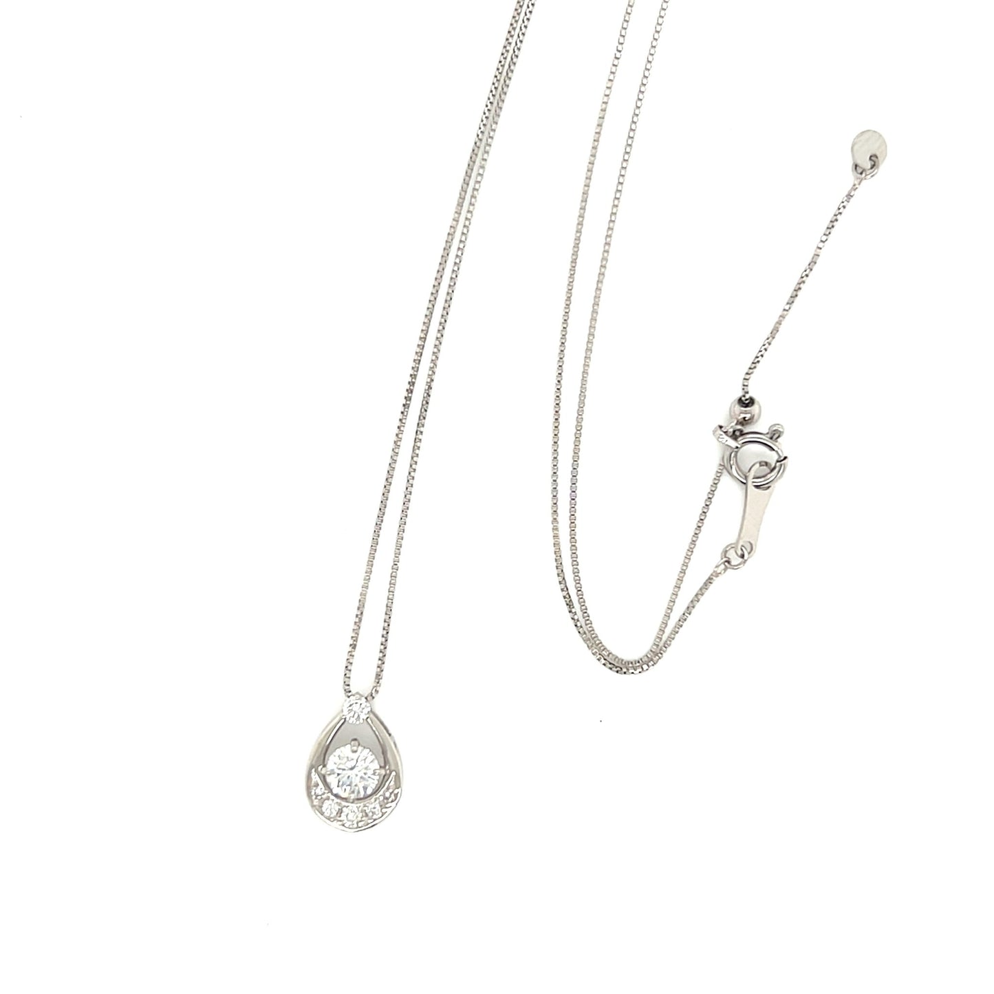 Hollow Waterdrop Necklace 0.2/0.08ct - JMW Jewelry Wholesale