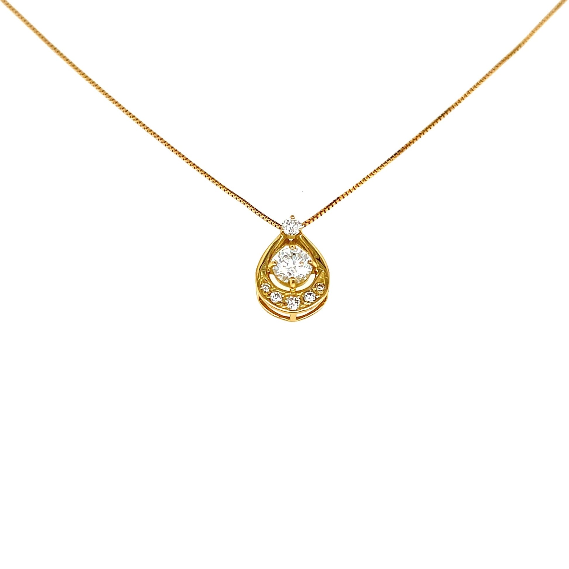 Hollow Waterdrop Necklace 0.2/0.08ct - JMW Jewelry Wholesale