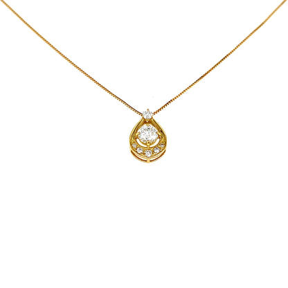 Hollow Waterdrop Necklace 0.2/0.08ct - JMW Jewelry Wholesale