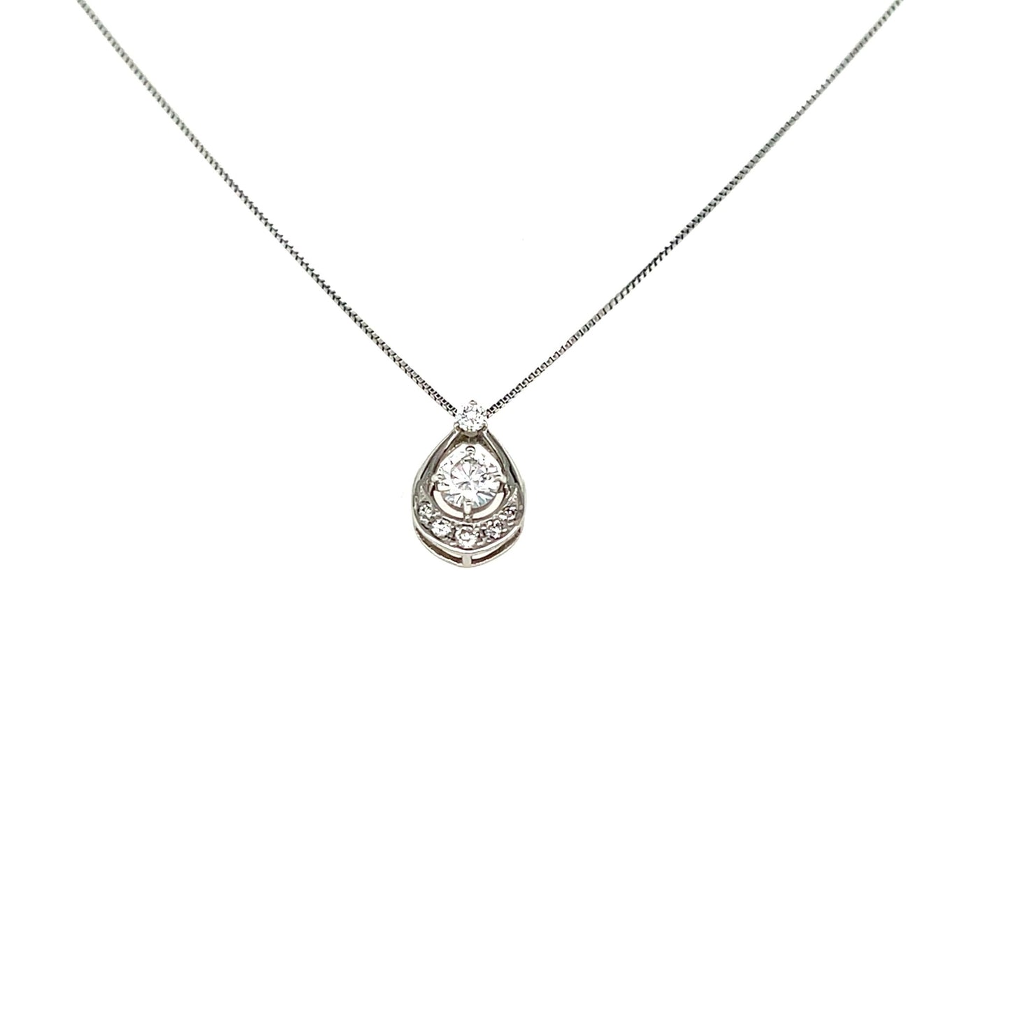 Hollow Waterdrop Necklace 0.2/0.08ct - JMW Jewelry Wholesale