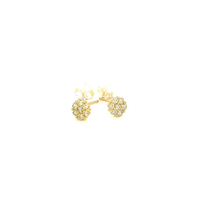 Honeycomb Flower Earrings 0.2ct - JMW Jewelry Wholesale