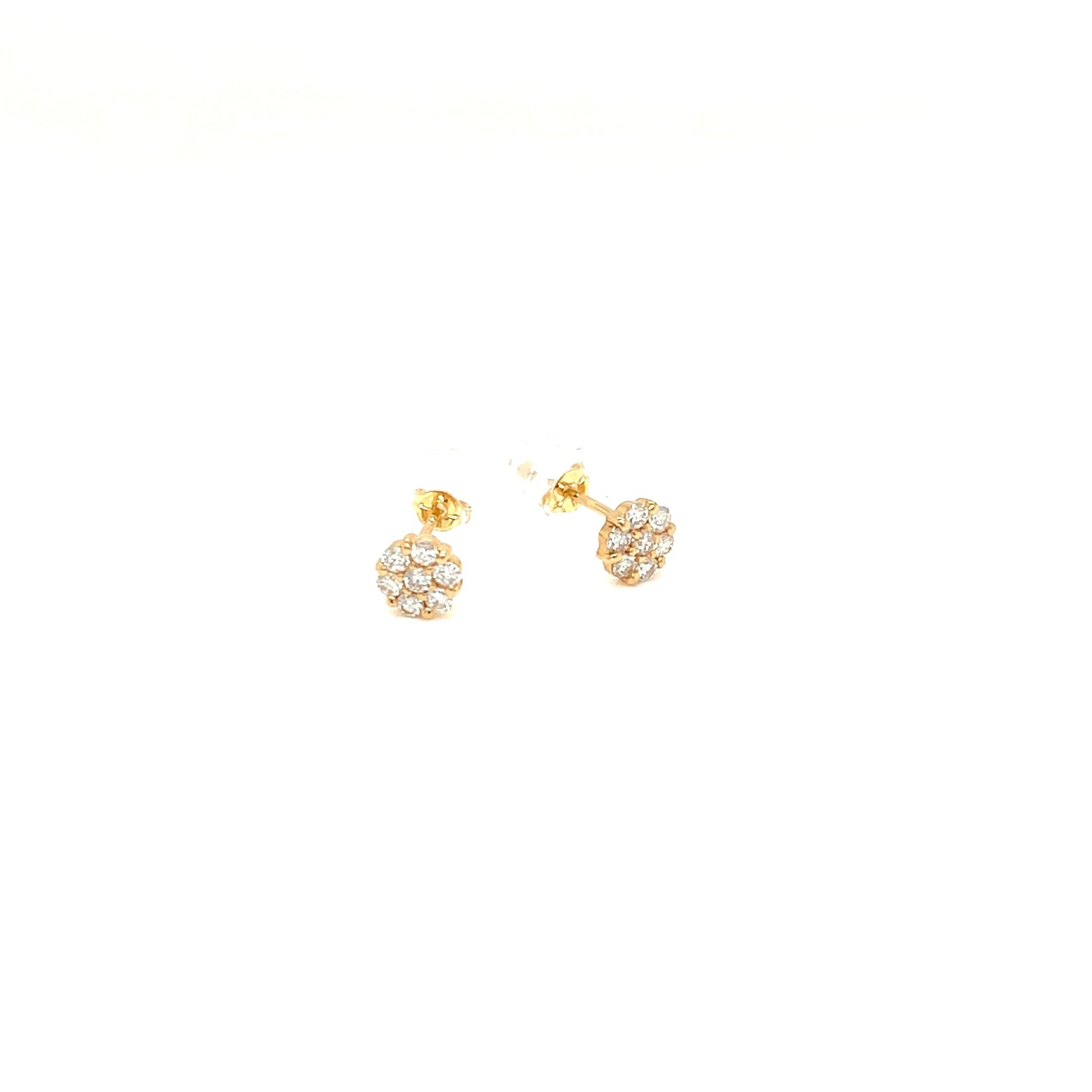 Honeycomb Flower Earrings 0.3ct - JMW Jewelry Wholesale