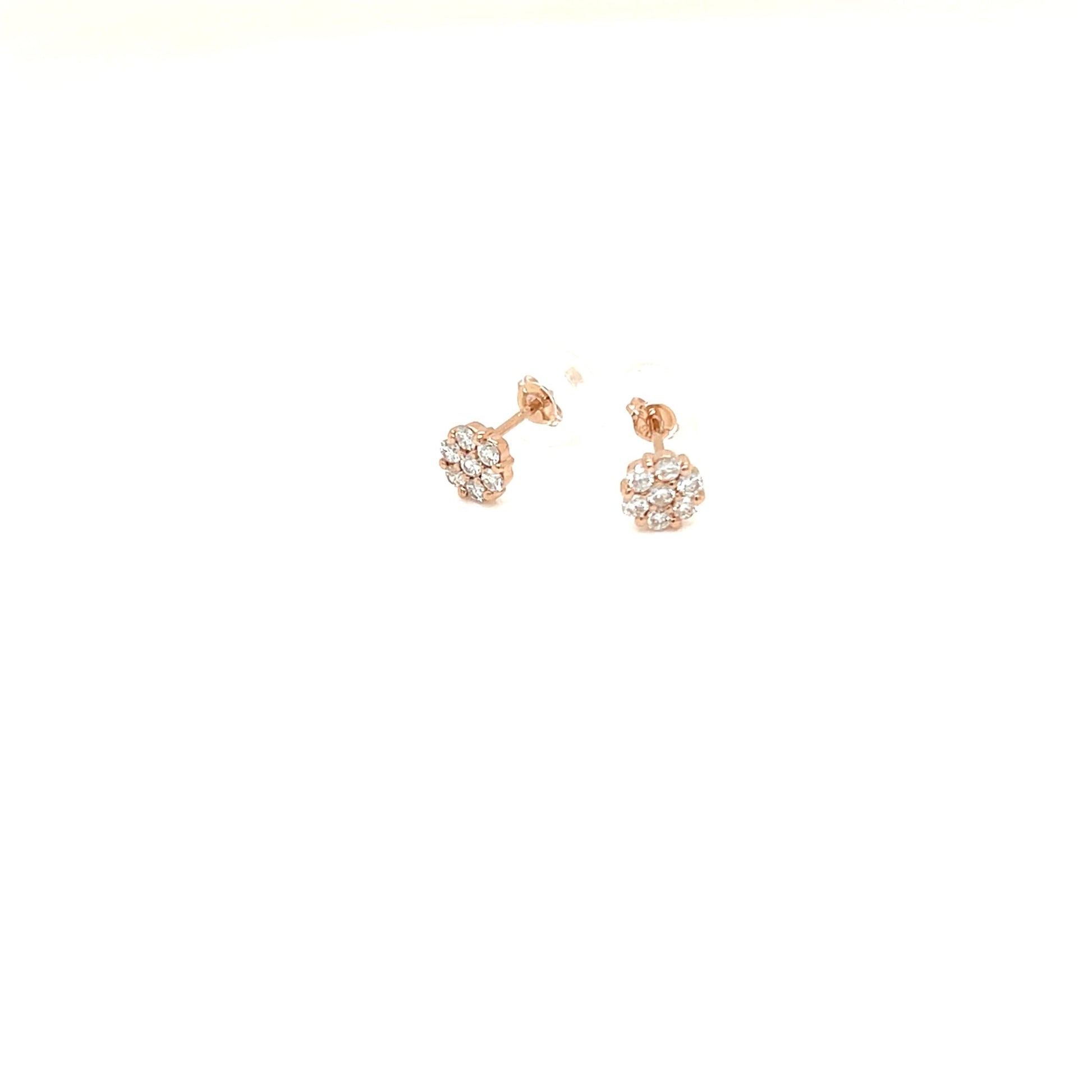 Honeycomb Flower Earrings 0.3ct - JMW Jewelry Wholesale