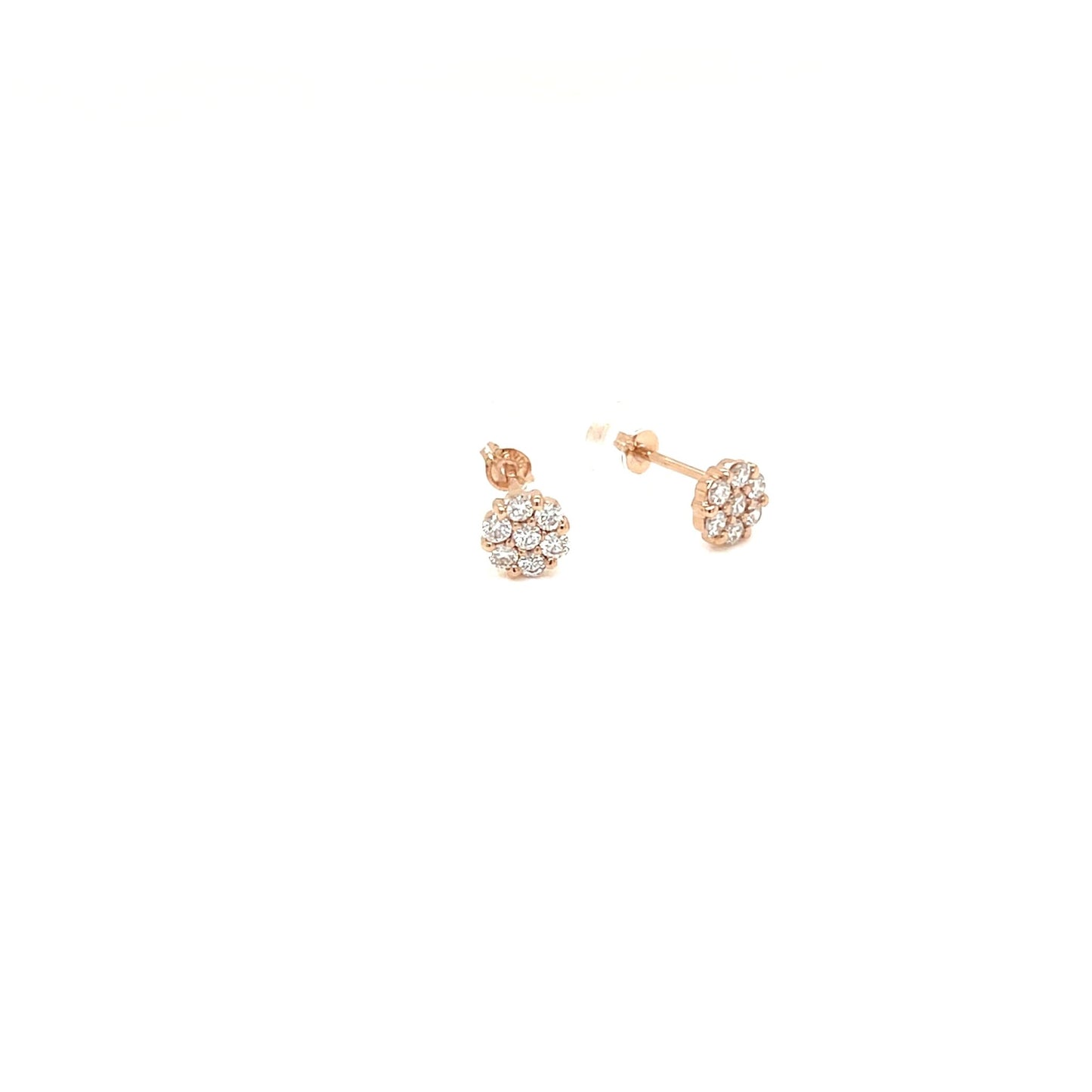 Honeycomb Flower Earrings 0.3ct - JMW Jewelry Wholesale