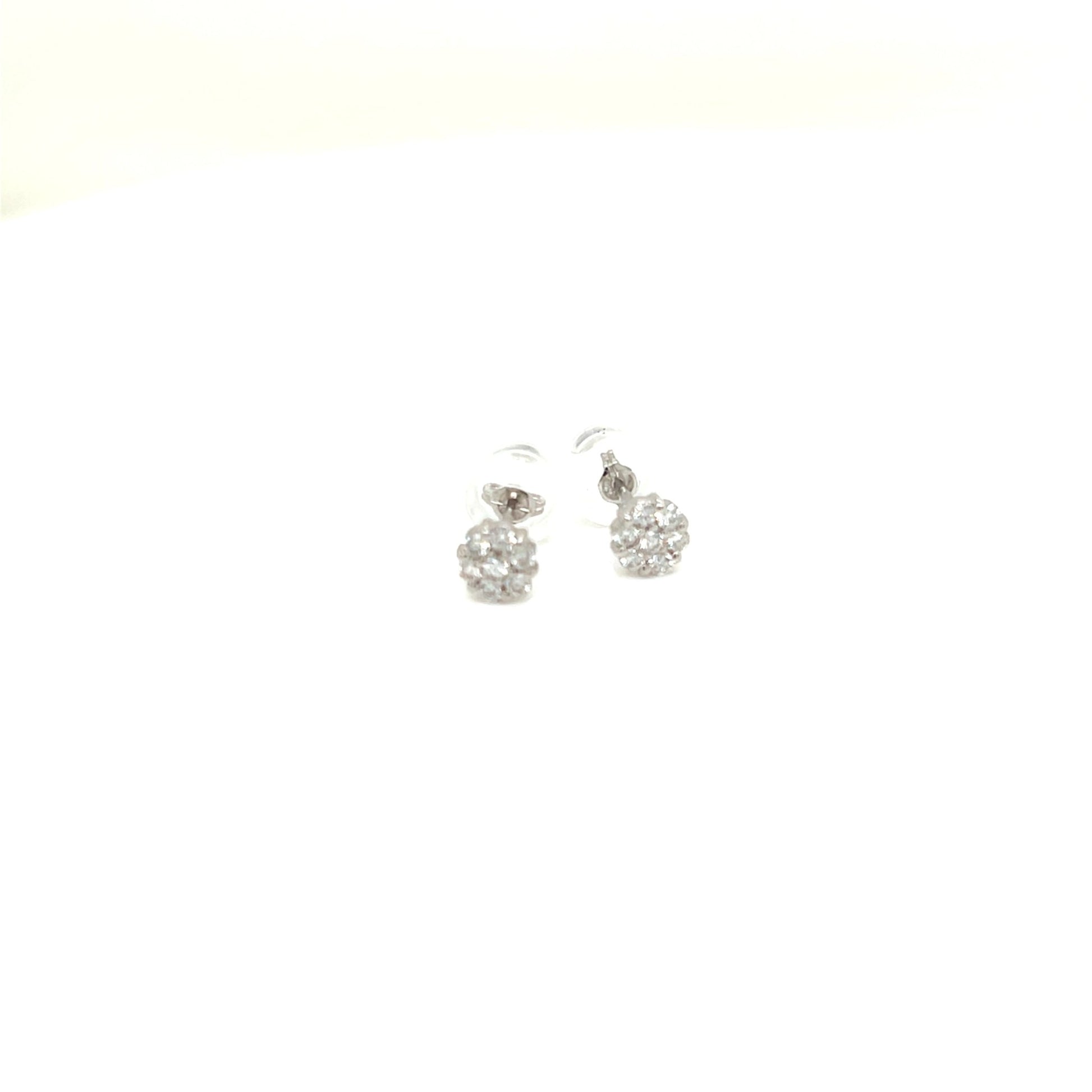 Honeycomb Flower Earrings 0.3ct - JMW Jewelry Wholesale