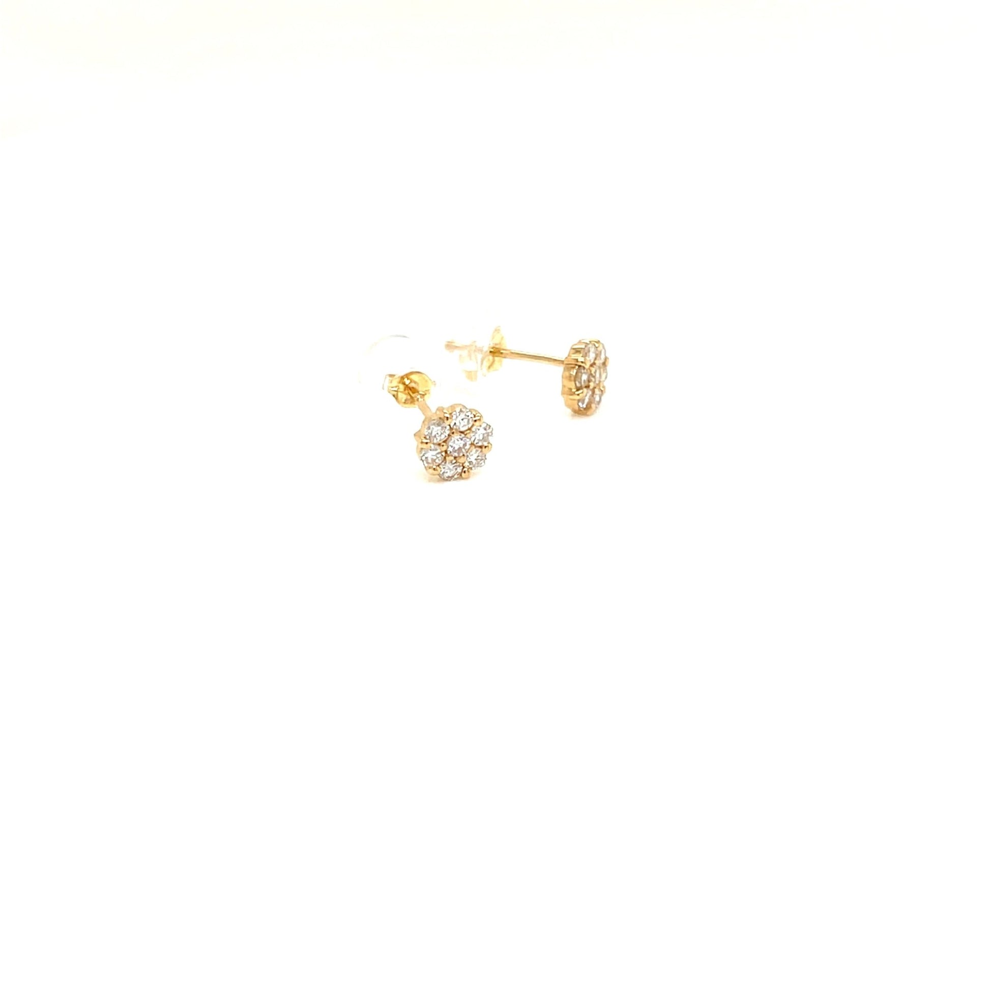 Honeycomb Flower Earrings 0.3ct - JMW Jewelry Wholesale