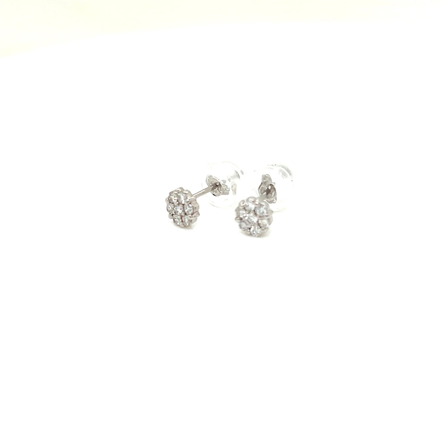 Honeycomb Flower Earrings 0.3ct - JMW Jewelry Wholesale