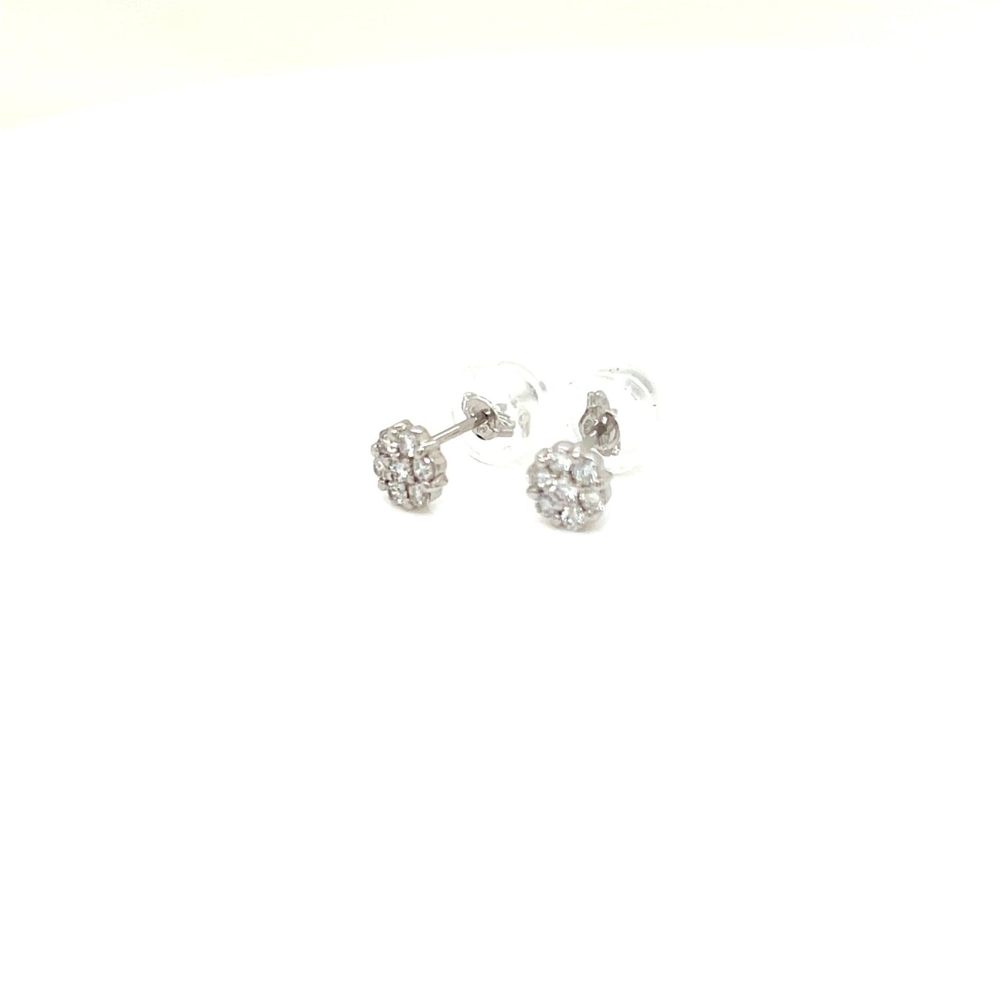 Honeycomb Flower Earrings 0.3ct - JMW Jewelry Wholesale
