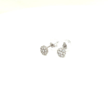 Honeycomb Flower Earrings 0.3ct - JMW Jewelry Wholesale