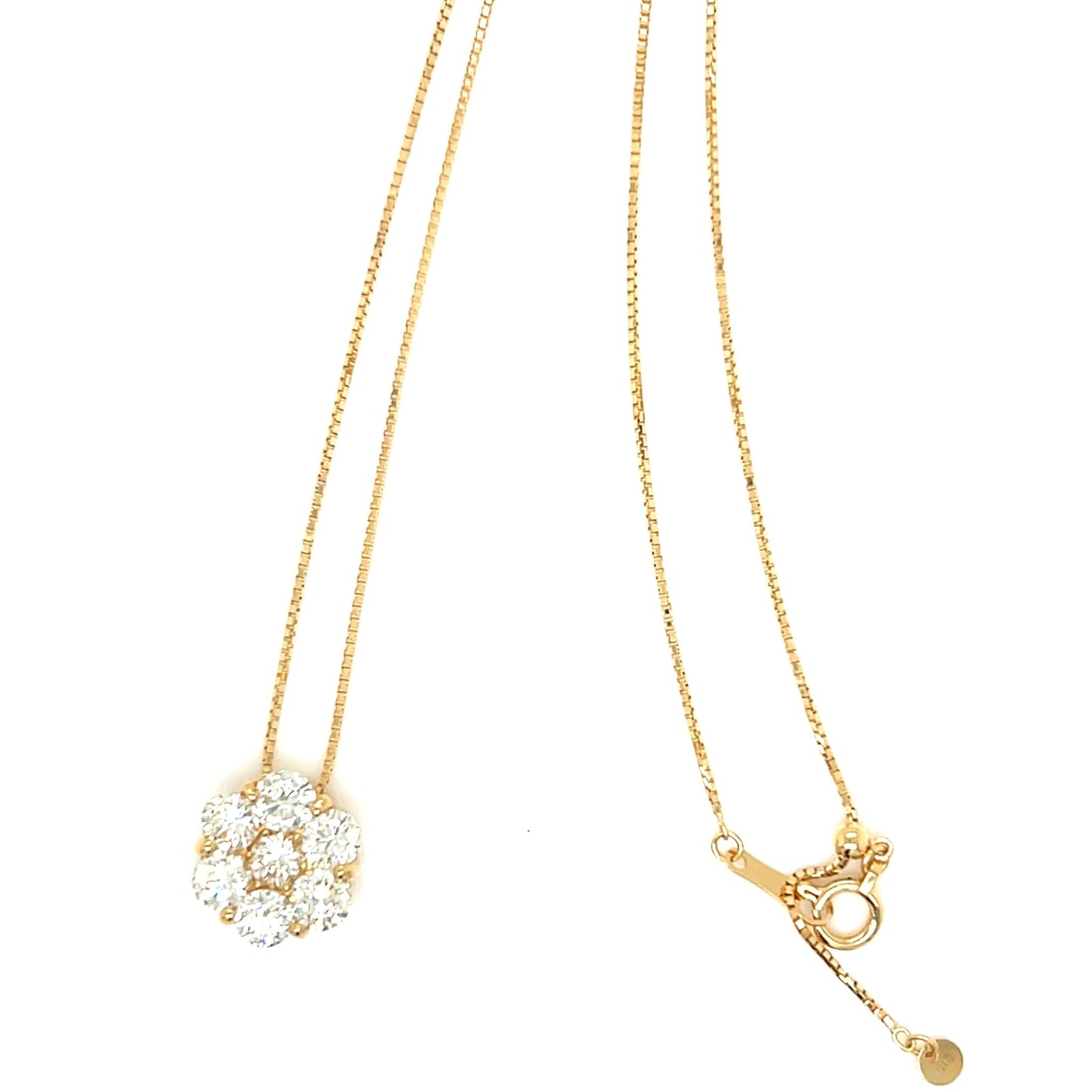 Honeycomb Flower Necklace 1.5ct - JMW Jewelry Wholesale