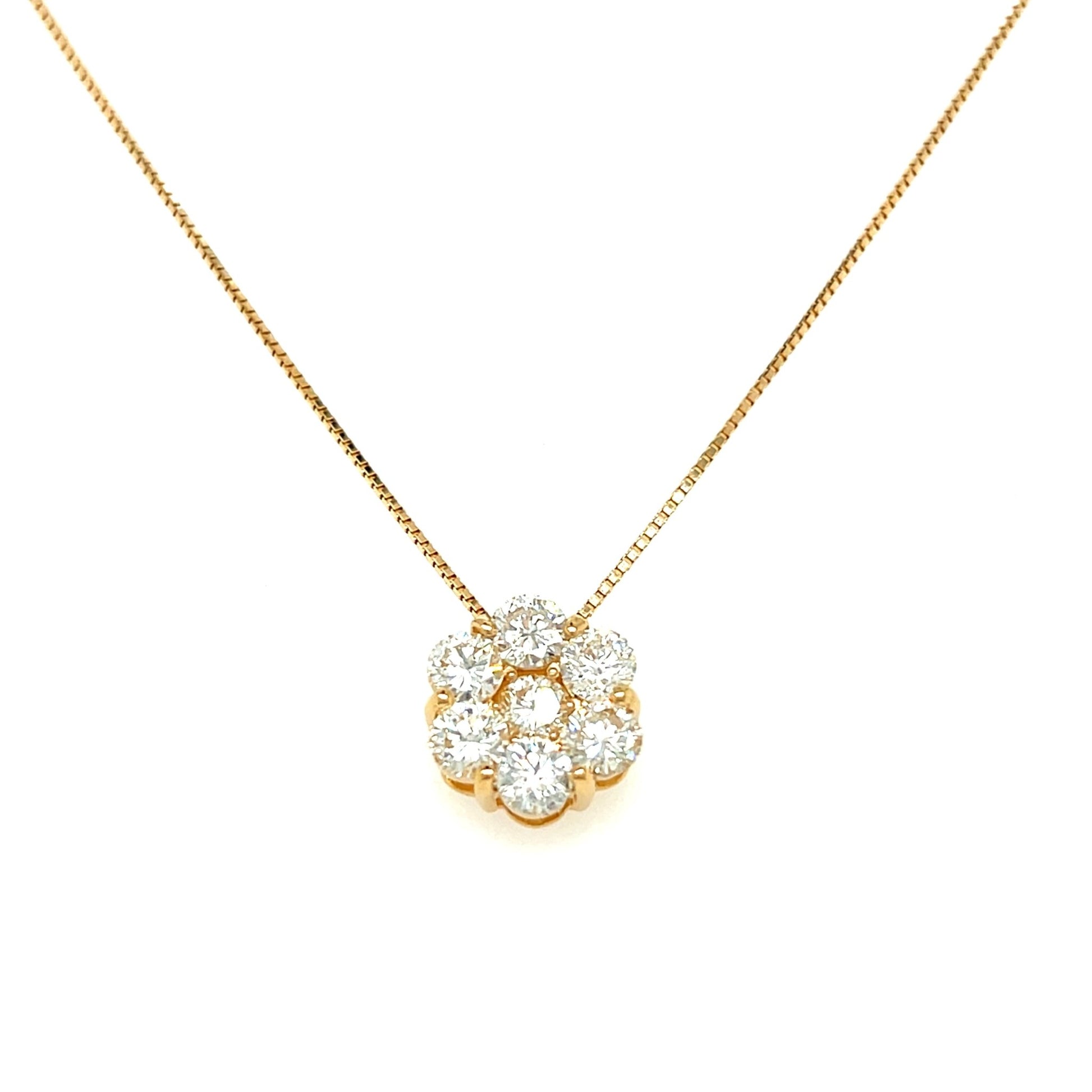 Honeycomb Flower Necklace 1.5ct - JMW Jewelry Wholesale
