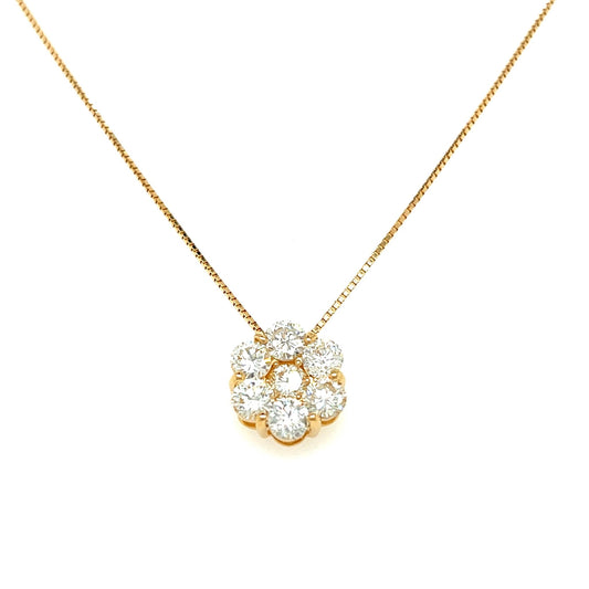 Honeycomb Flower Necklace 1.5ct - JMW Jewelry Wholesale
