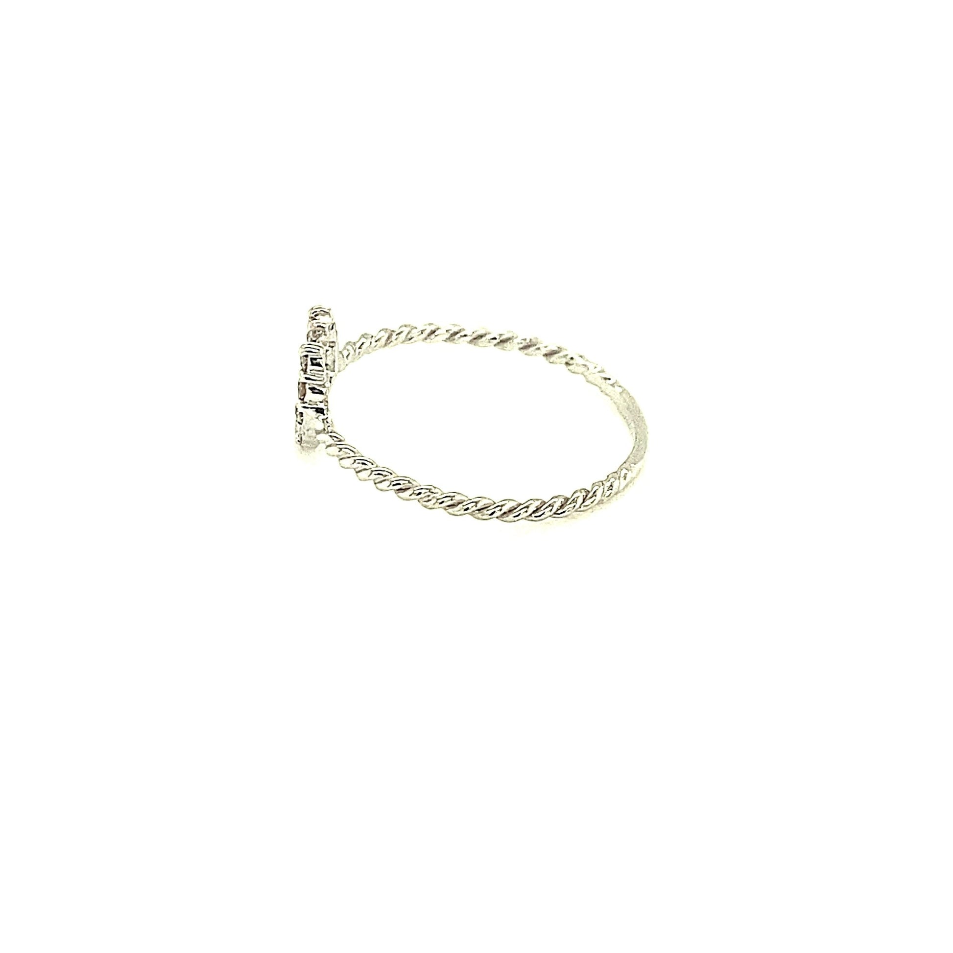 Horseshoe Ripple ring 0.1ct - JMW Jewelry Wholesale