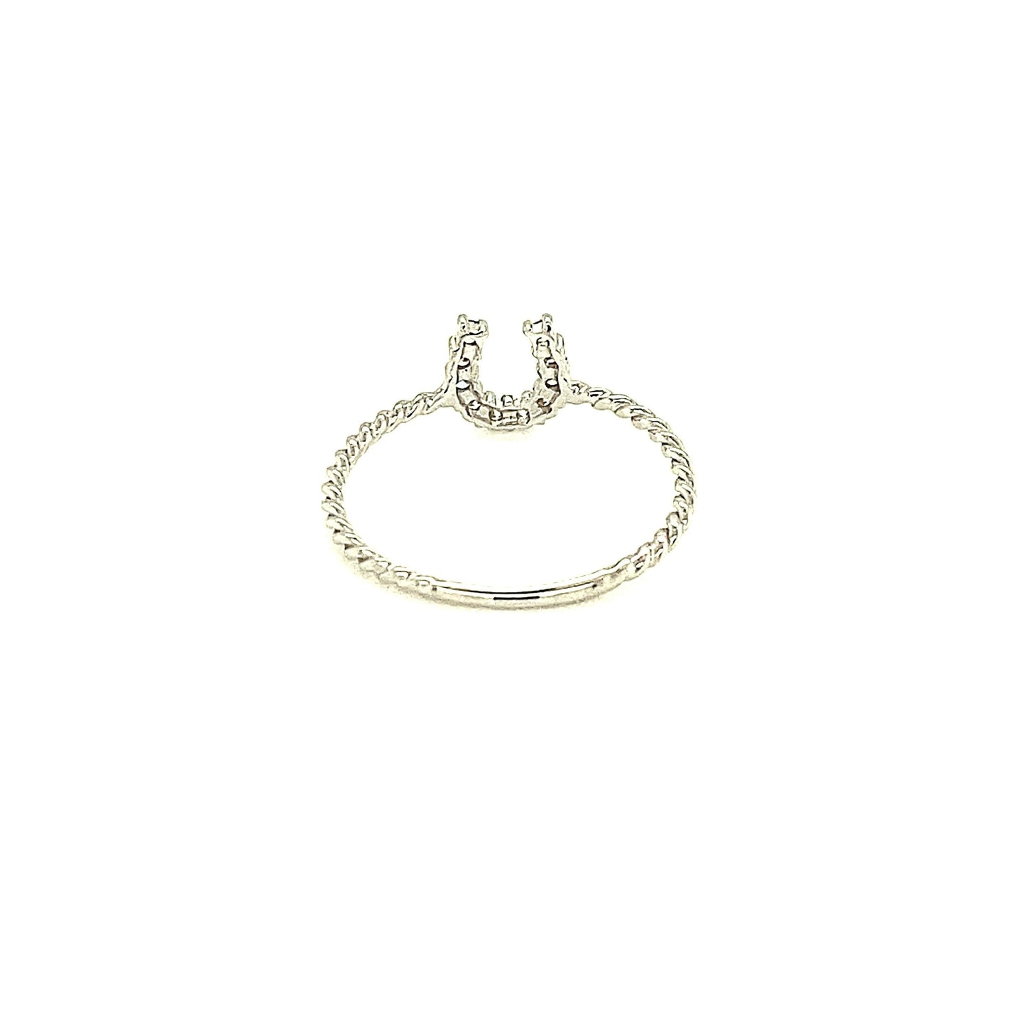 Horseshoe Ripple ring 0.1ct - JMW Jewelry Wholesale