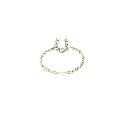 Horseshoe Ripple ring 0.1ct - JMW Jewelry Wholesale