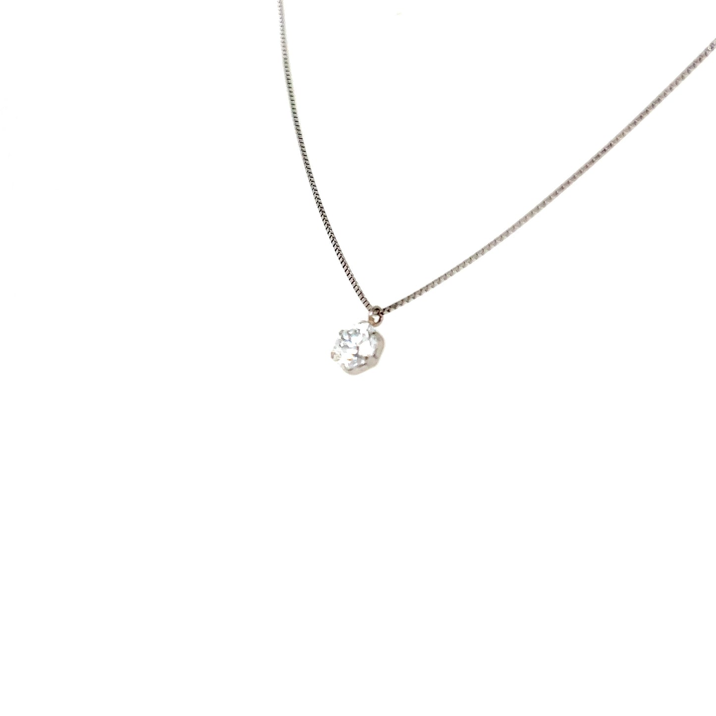 CGL Single Dia Necklace 0.416ct PT