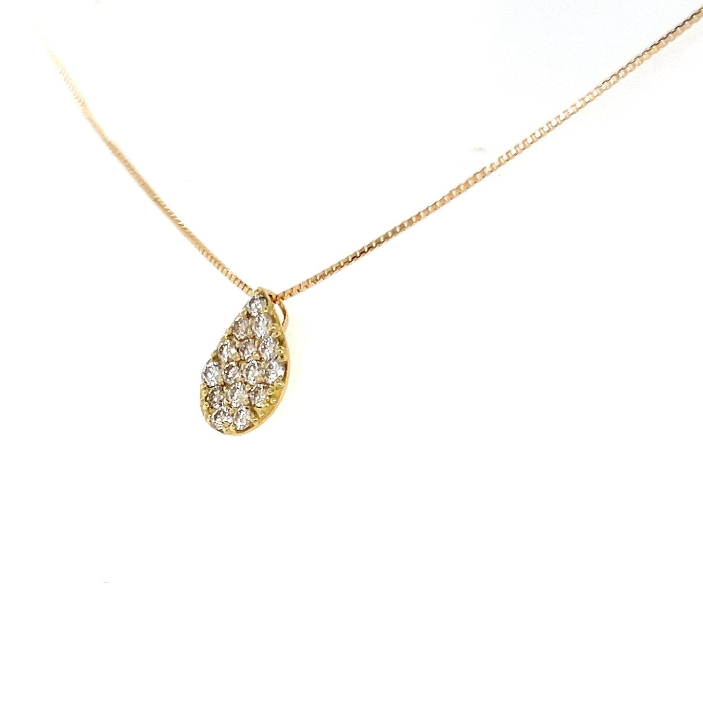 HC Whole Dia Waterdrop Necklace 0.3ct