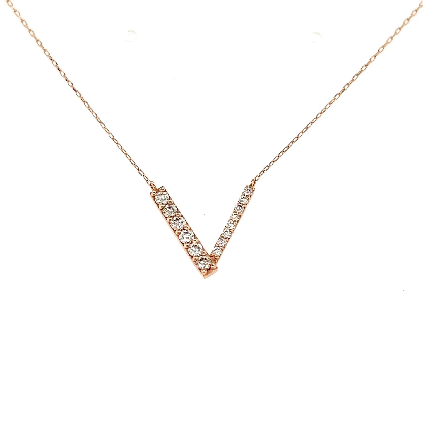 V shape Necklace 0.2ct