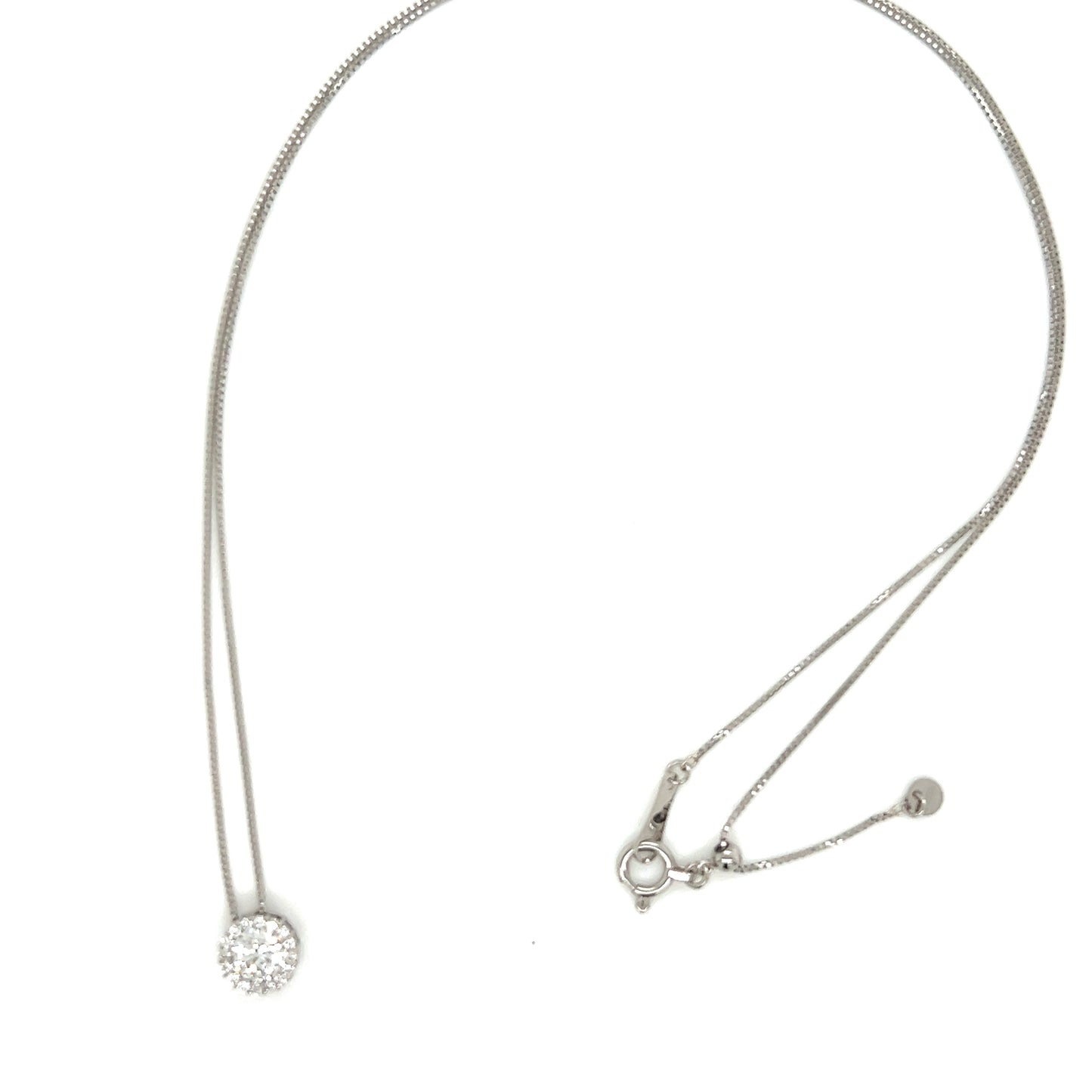 CGL Halo Necklace 0.323/0.08ct