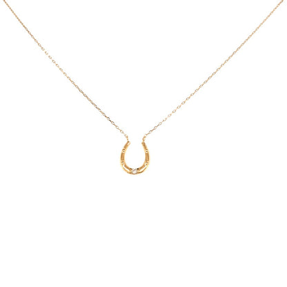 Single Dia Horseshoe Necklace 0.01ct