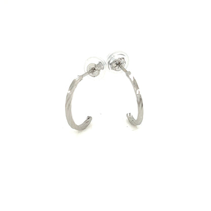 Plain Ripple Hoop Earrings S