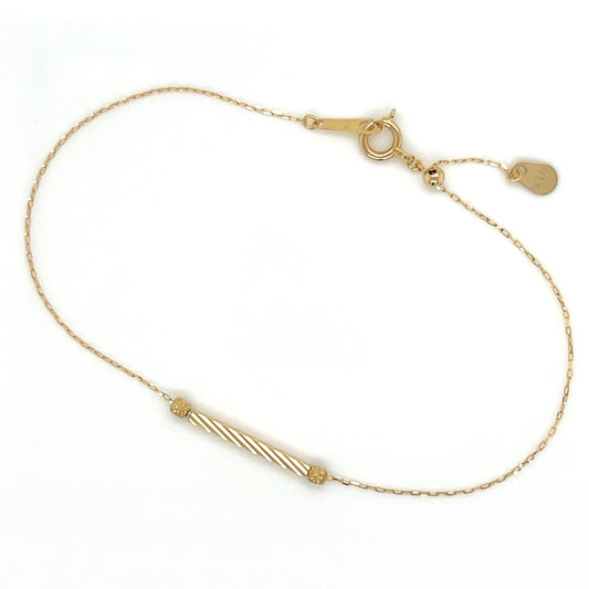 Gold Line Single Movable Bracelet