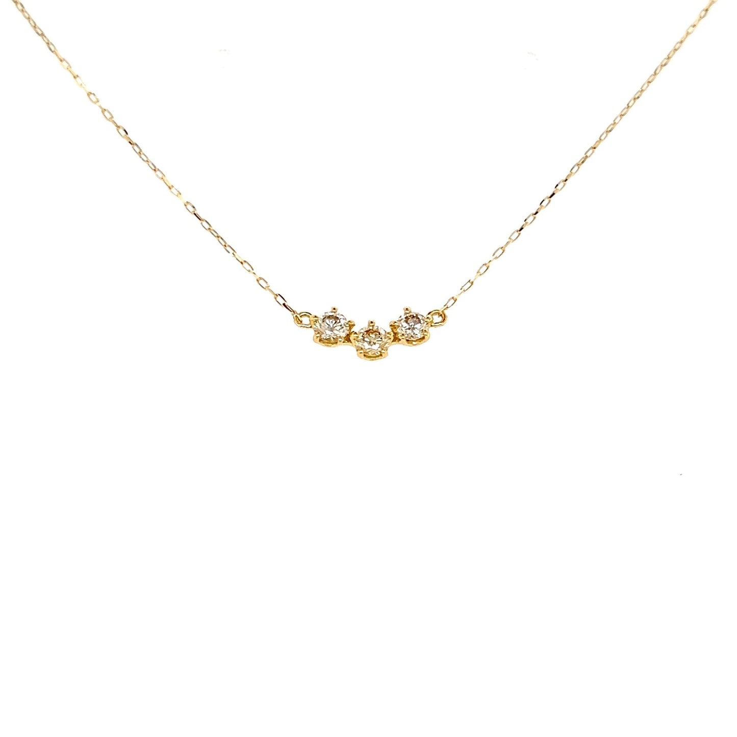 HC 3 Dia Smile Necklace 0.2ct