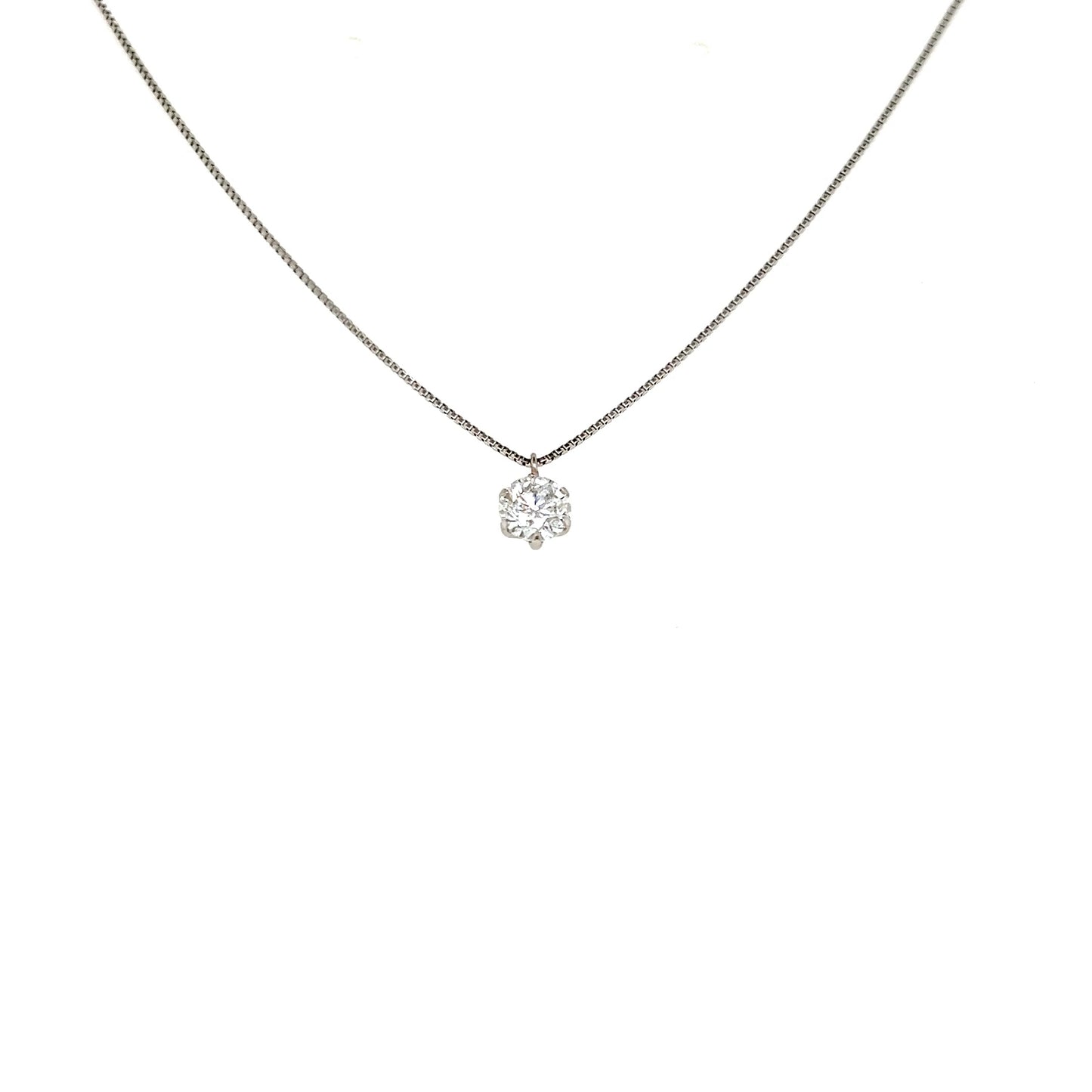 CGL Single Dia Necklace 0.416ct PT