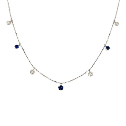 Sapphire Station Necklace 0.3/0.26ct