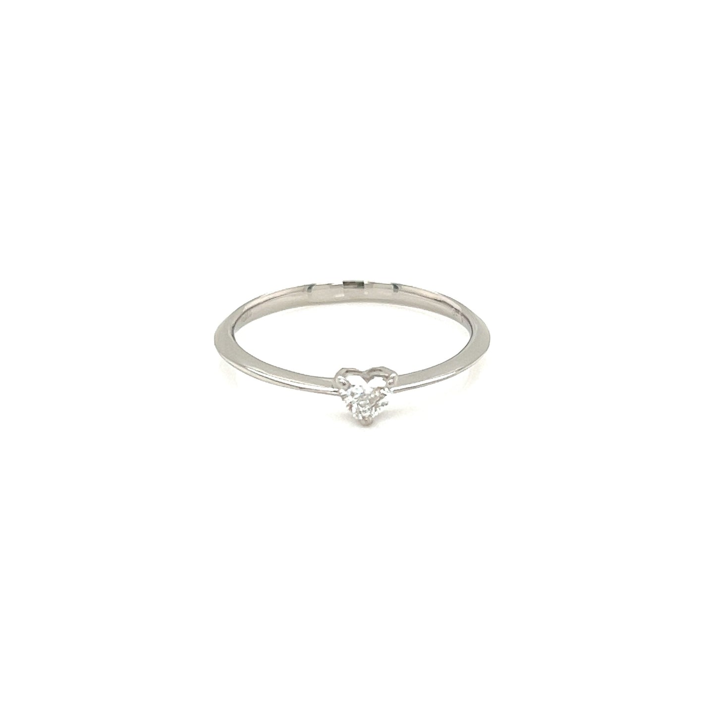 Single Heart Dia Ring 0.1ct