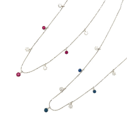 Ruby Station Necklace 0.3/0.26ct