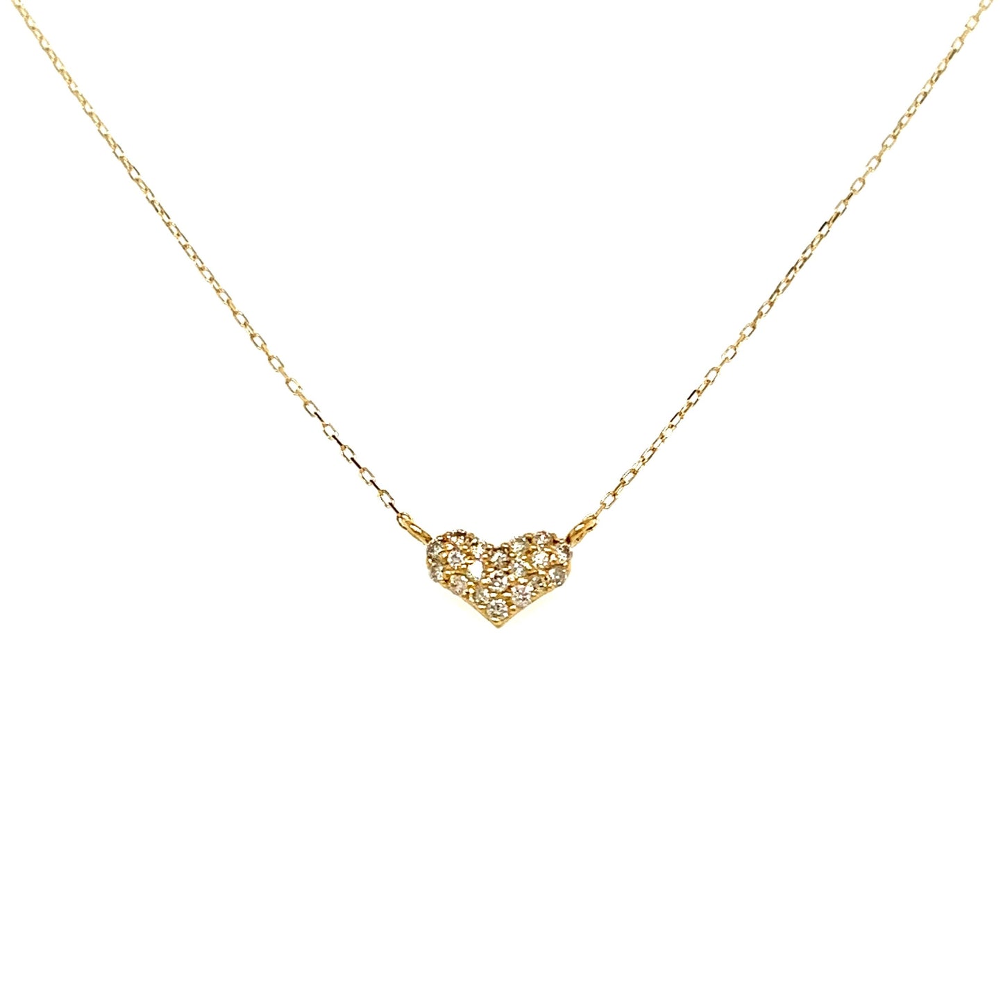 Flat Heart Necklace 0.1ct